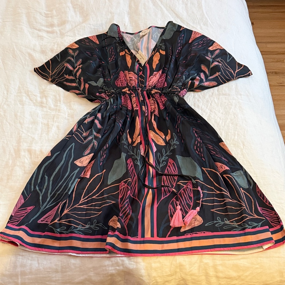 HAPPY LUNAR NEW YEAR!!🧧NWT FLORAL MINI PINK TASSLE Pink DRESS